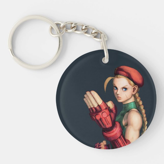 Cammy With Hand Up Keychain (Front)