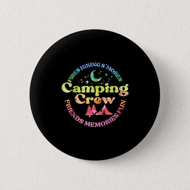 Camng Crew Family Friends Girls Kids Toddler Youth Button (Front)