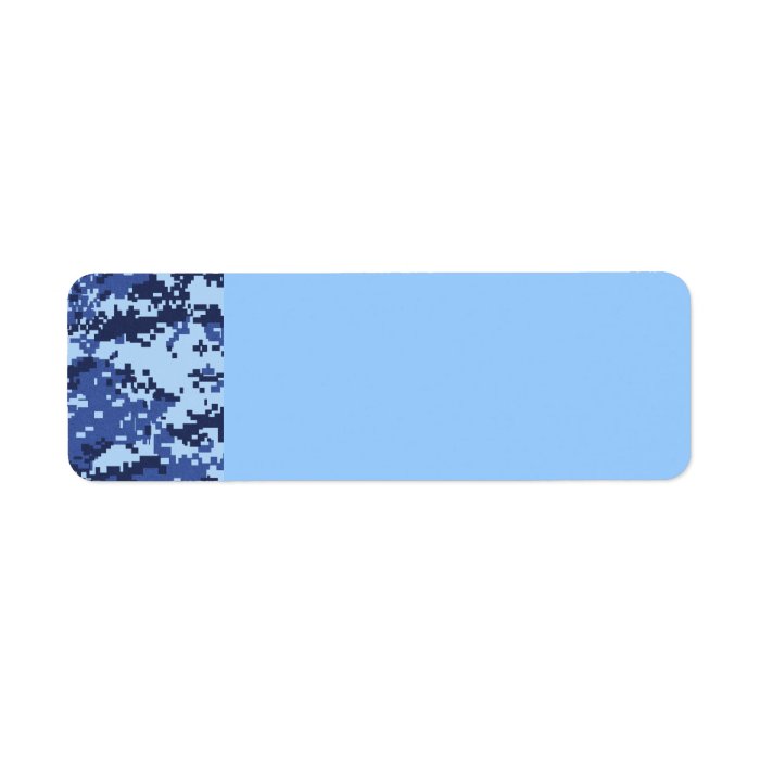 camo02 BLUES WHITE CAMOUFLAGE PATTERN BACKGROUNDS Return Address Labels