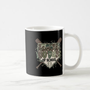 Camo 100 Days Of School Baseball Home Plate Drip B Coffee Mug