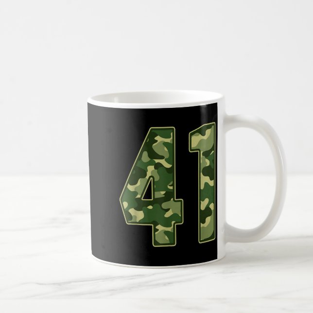 Camo #41 Jersey Number 41 Uniform Fan Favorite Pla Coffee Mug (Right)