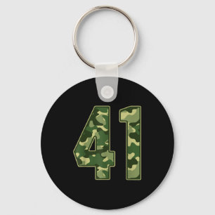 Camo #41 Jersey Number 41 Uniform Fan Favorite Pla Keychain