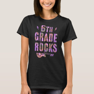 Camo 6th Grade Rocks Teacher I Teach Sixth Gr Rock T-Shirt