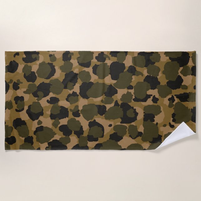 Camo Abstract   Beach Towel (Front)