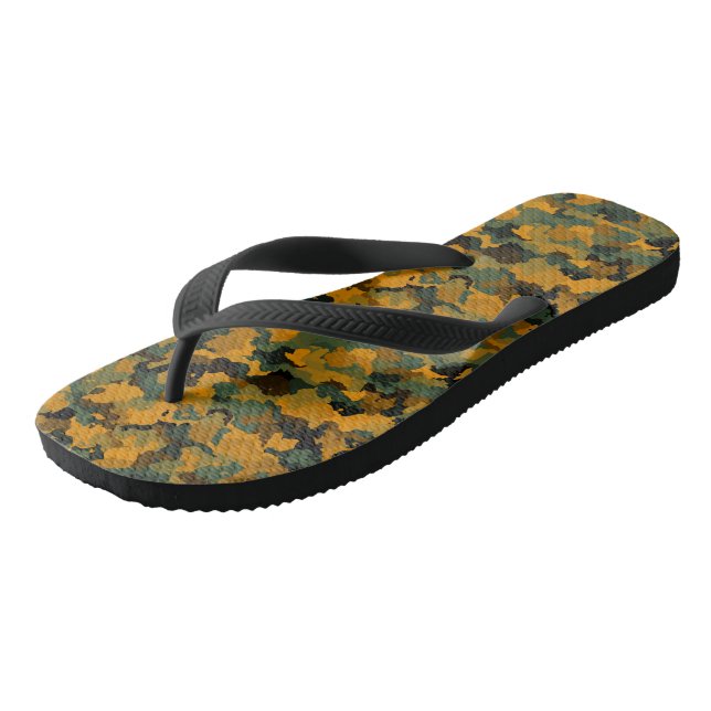 Camo Abstract Flip Flops (Angled)