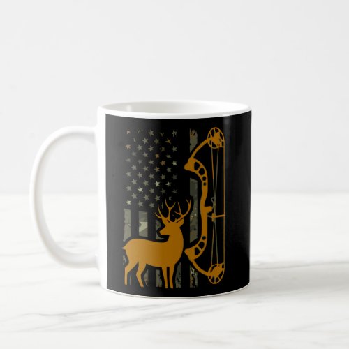 Camo American Flag Buck Hunting Gift For Deer Hunt Coffee Mug