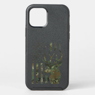 Camo American Flag Buck Hunting Gift for Elk Deer  OtterBox Symmetry iPhone 12 Pro Case