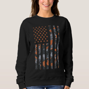 Camo American Flag Desert Camouflage Tactical Mili Sweatshirt