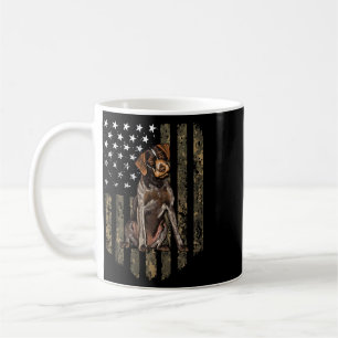 Camo American Flag German Wirehaired Pointer 4th O Coffee Mug