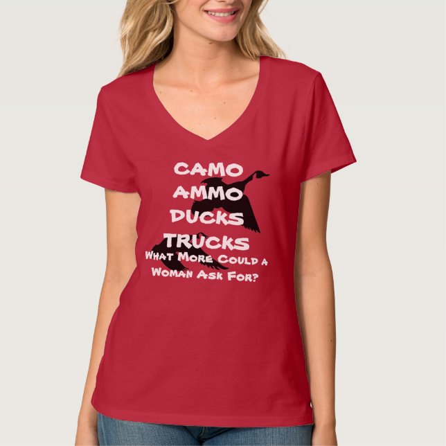 CAMO-AMMO-DUCKS-TRUCKS T-Shirt (Front)