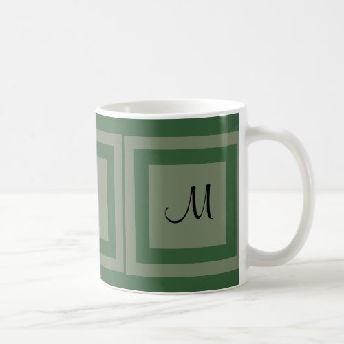 Camo and Hunter Green Monogram Coffee Mug