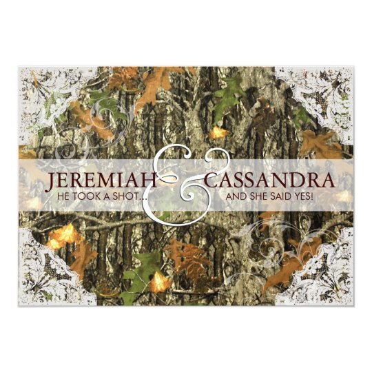 Camo and White Lace Wedding Invitation | Zazzle.com