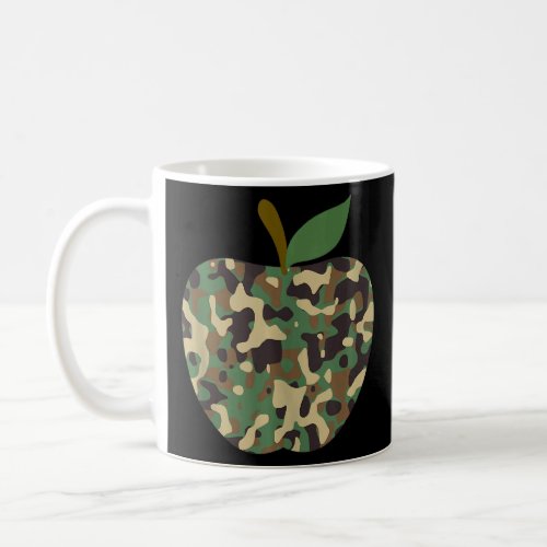 Camo Apple First Day Of School Teaching Team  Coffee Mug