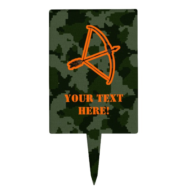 Camo Archery Cake Topper (Front)