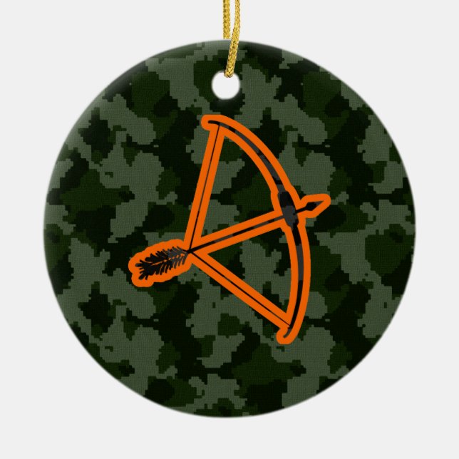 Camo Archery Ceramic Ornament (Front)