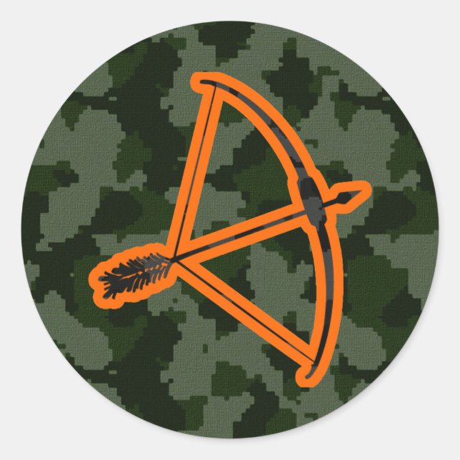 Camo Archery Classic Round Sticker (Front)