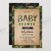 Camo army baby shower invitation (Front/Back)