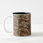 camo army brown and green personalized Two-Tone coffee mug (Left)