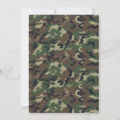 Camo Army Camouflage birthday invitation (Back)