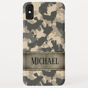 Camo Army Camouflage Green Personalized iPhone XS Max Case