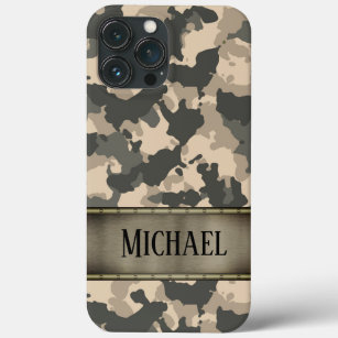 Camo Army Camouflage Green Personalized iPhone 13 Pro Max Case