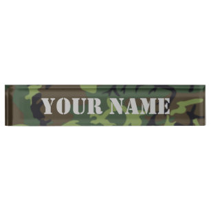 Military Camouflage Desk Name Plates Zazzle