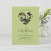 Camo Baby Shower Camouflage Country Hunter Invitation (Standing Front)