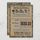 Camo Barbecue BabyQ Baby Shower Invitation (Front/Back)