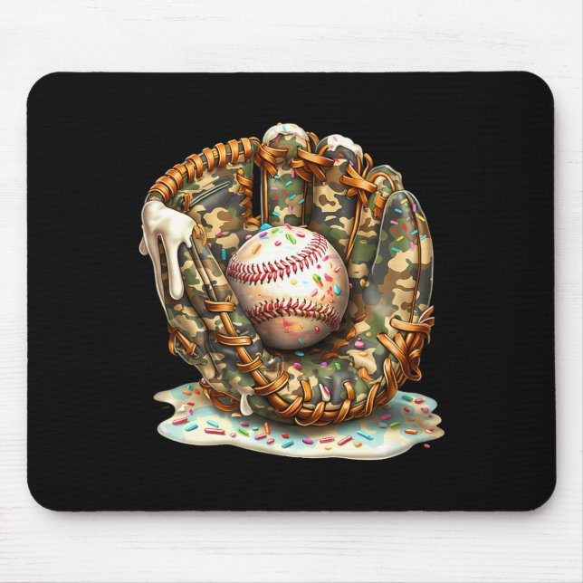 Camo Baseball Gloves Lifestyle 101 Apparel Drip Ic Mouse Pad (Front)