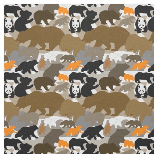 camo bear fabric