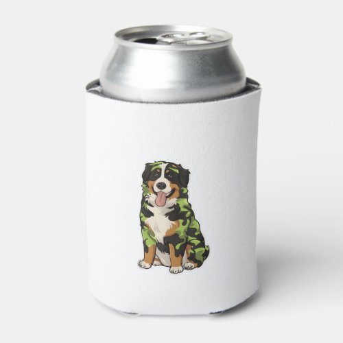 Camo Bernese Mountain Pet Owner Camouflage Dog Lov Can Cooler