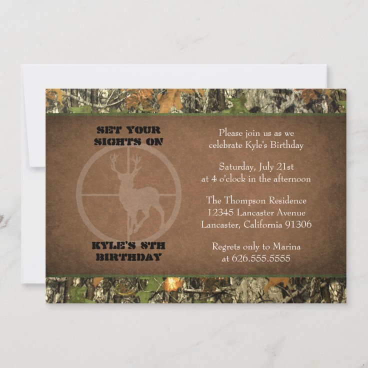 Camo Birthday Boy Invitations | Zazzle