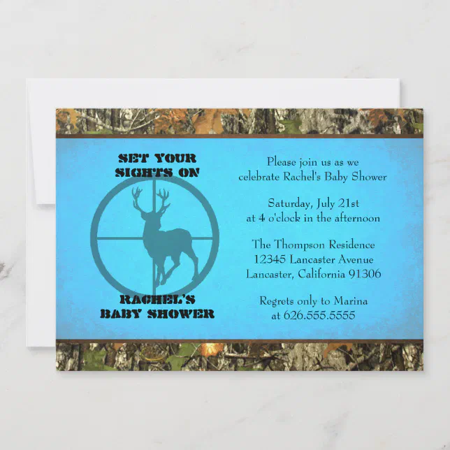 Camo Blue - Baby Boy Shower Invitations | Zazzle