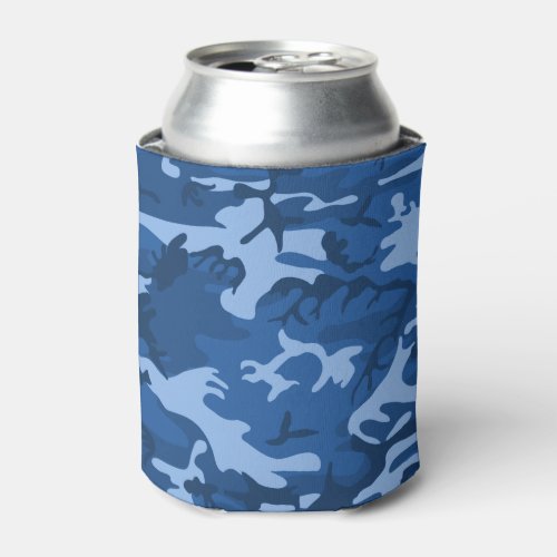 Camo Blue Can Cooler