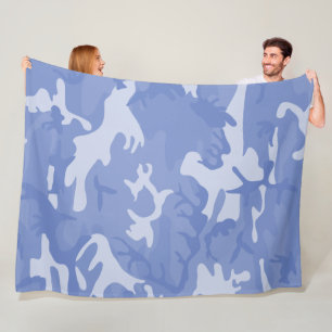Camo Blue Fleece Blanket