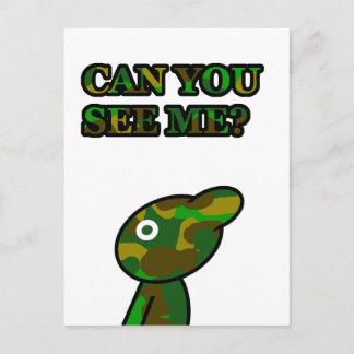 Camo Blue Postcard