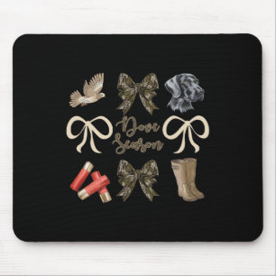 Camo Bow Coquette Dove Season Hunting Dove Hunter Mouse Pad