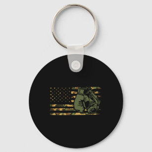 Camo Boxing Usa Flag For Boxer - American Flag Box Keychain