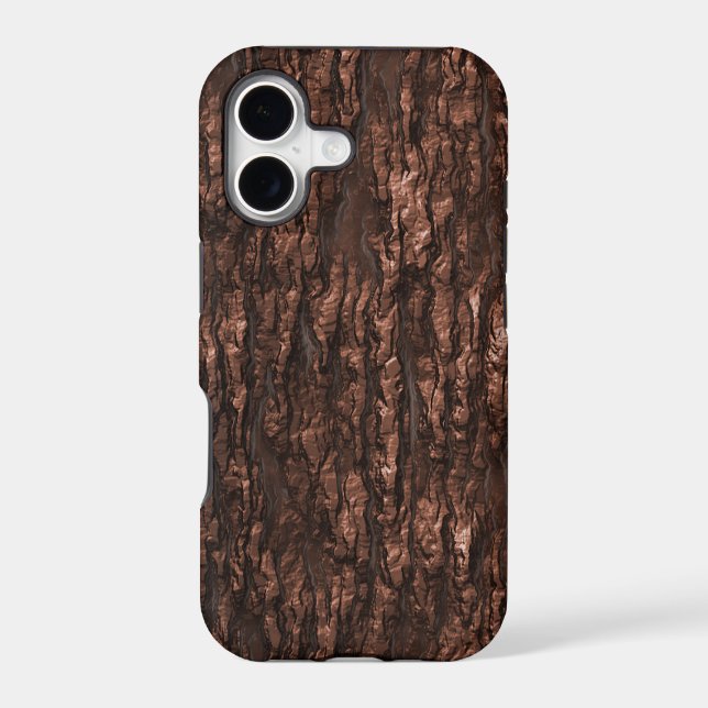 Camo: Brown Bark Iphone Case (Back)