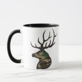 Buck in Fall Camo White Tail Deer Travel Mug