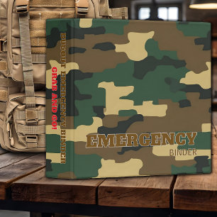 Camo Bugout Readiness 3 Ring Binder