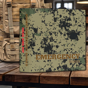 Camo Bugout Readiness 3 Ring Binder