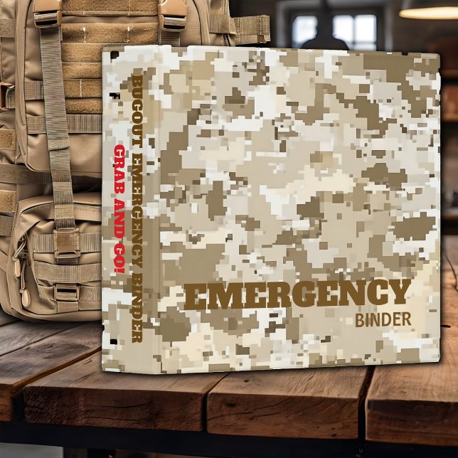 Camo Bugout Readiness 3 Ring Binder (Creator Uploaded)