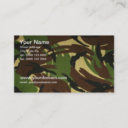 Camo business card