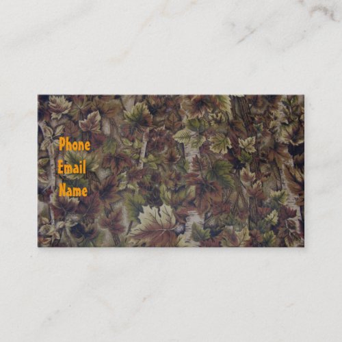 Camo business card