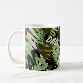 Camo camouflage DAD text mug