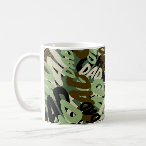 Camo camouflage DAD text mug