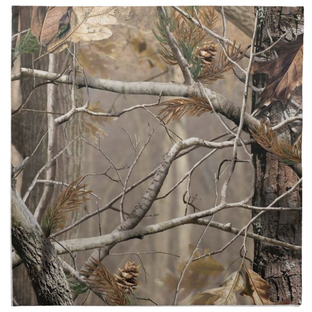 Camo Camouflage Hunting Monogram Initial Napkins (Front)