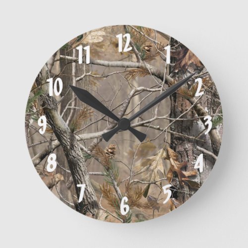 Camo Camouflage Hunting Real Tree Hunt Wall Clock