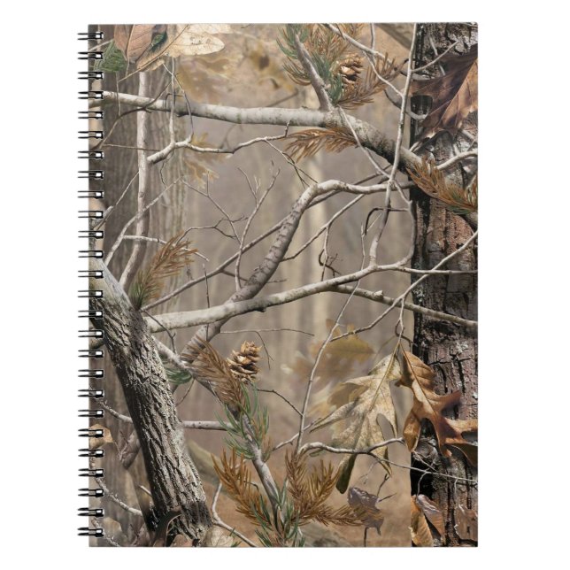 Camo Camouflage Hunting Real Tree Hunter Note Book (Front)